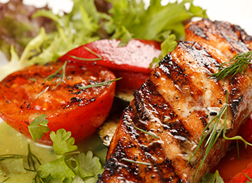 Swiss Salmon Steak With Garden Radish Salad